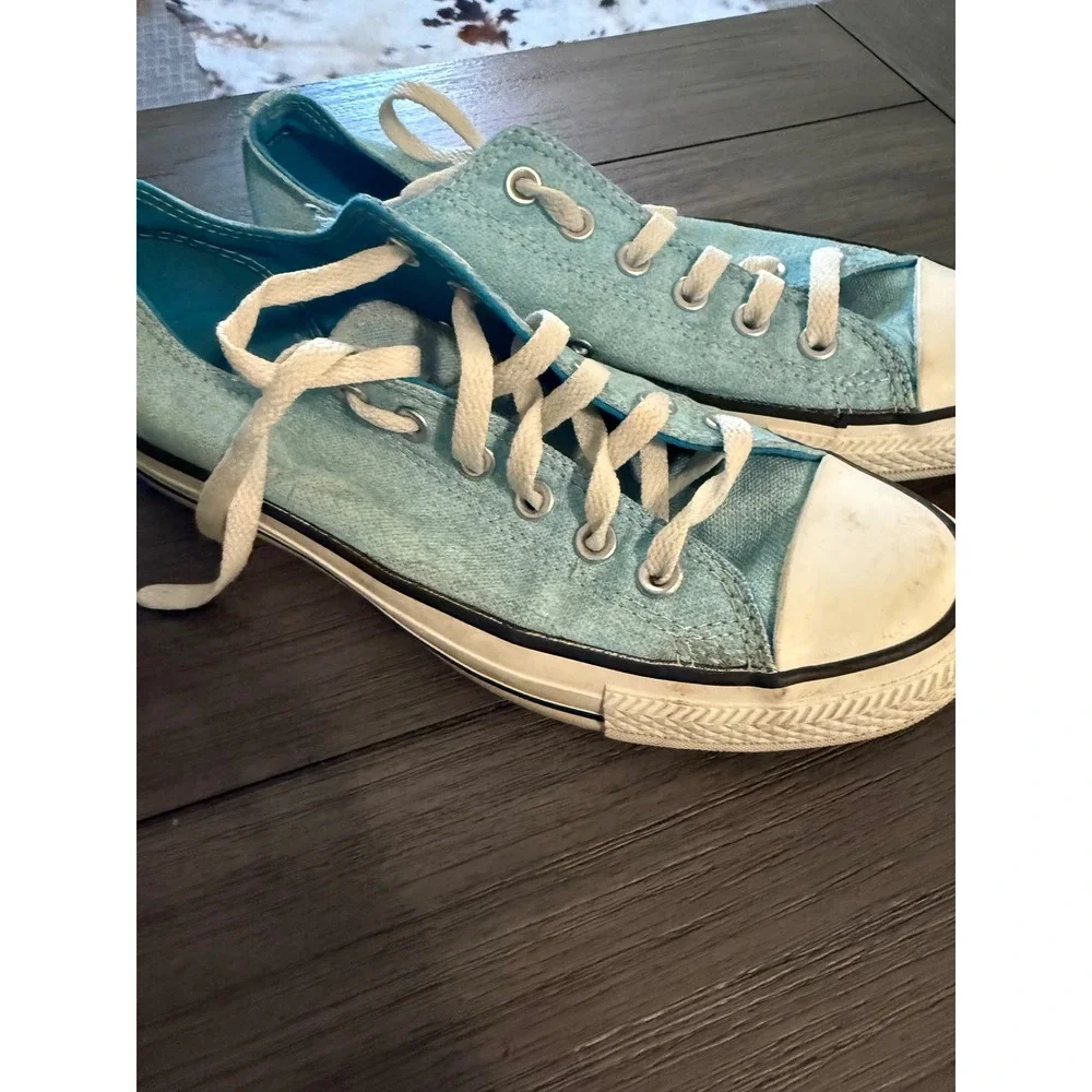 Converse All Star Low Top Blue Sneakers Canvas Shoes‎ women's Size 8
